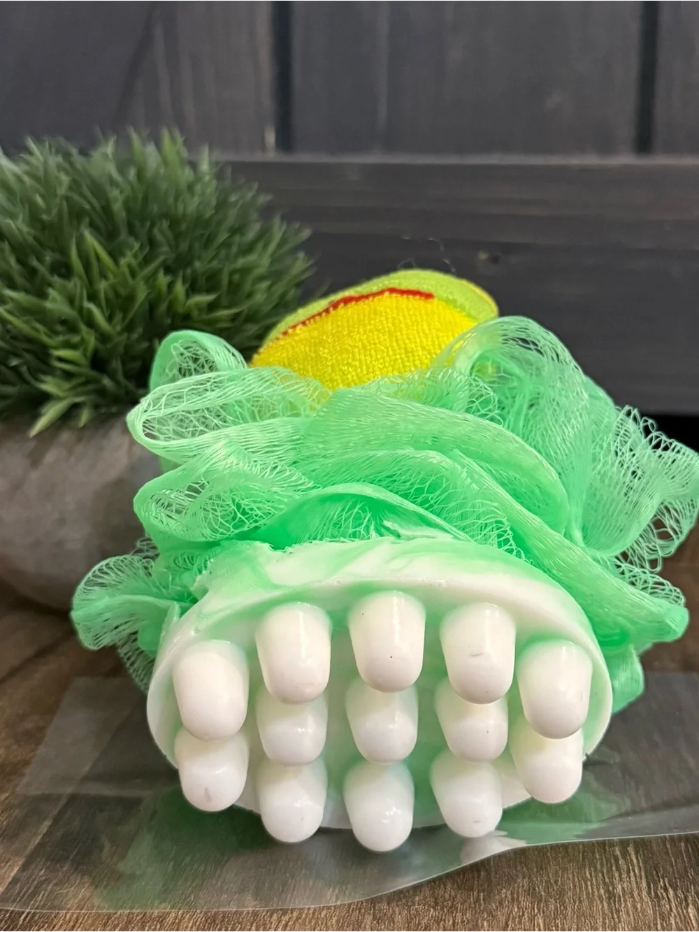 Frog Loofah infused goats milk soap (chamoille )